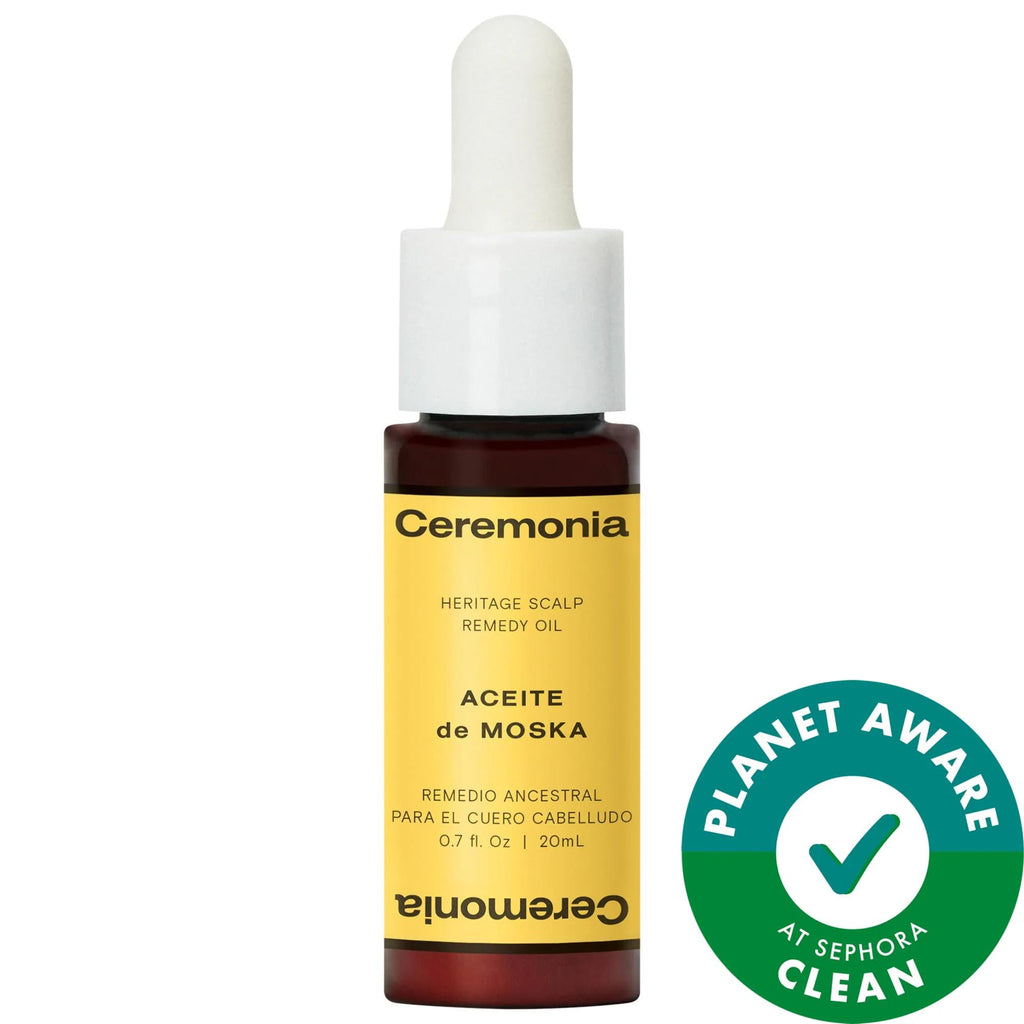 Ceremonia Aceite de Moska: Pre-Shampoo Scalp & Hair Oil for Healthy Hair Growth | Vegan, Cruelty-Free & Natural Dry Scalp Treatment