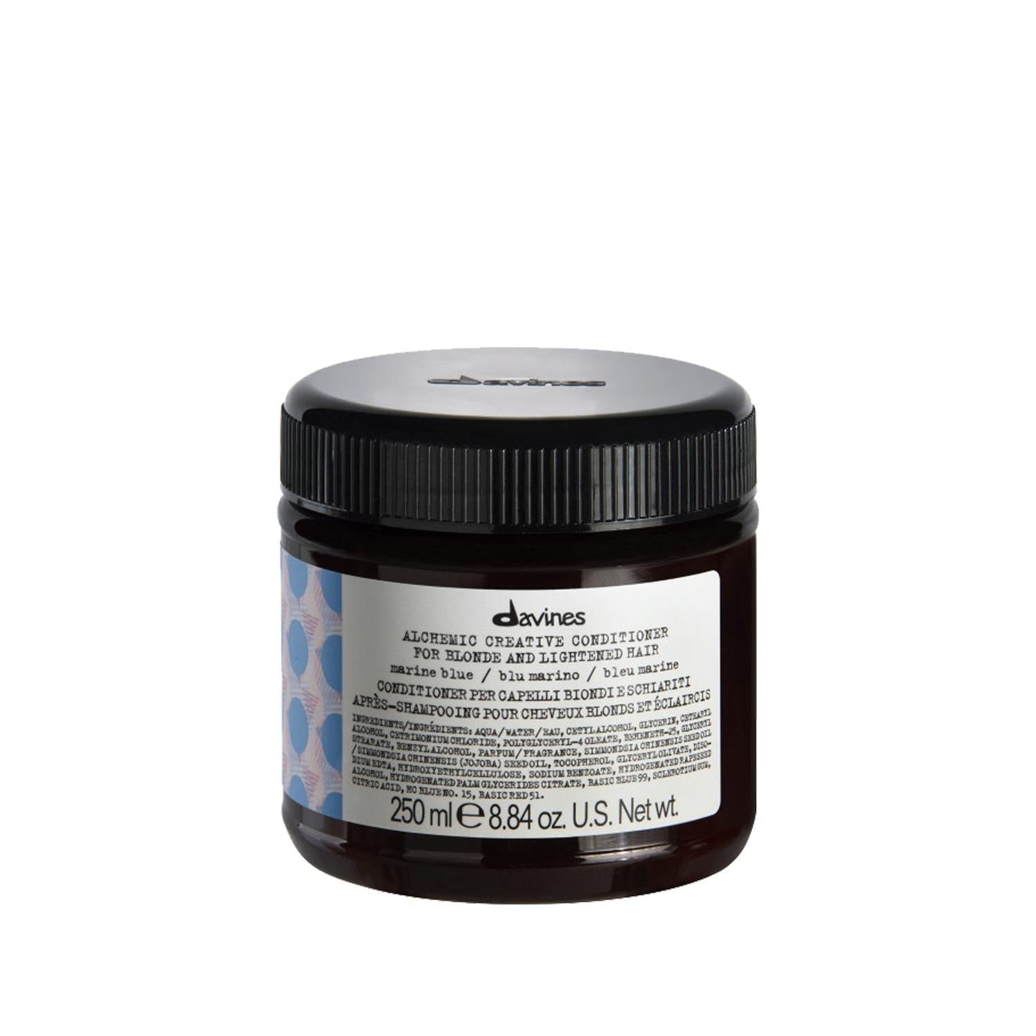 Davines Alchemic Marine 250ml Blue Hair Cream - Nourishing Hair Cream for Healthy Hair