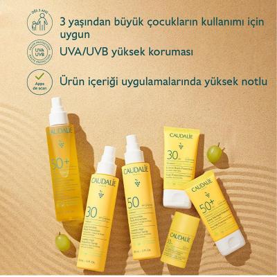 Caudalie Vinosun Protect SPF 50 Sunscreen Stick: Invisible, Vegan & Fragrance-Free High Protection for Face, Lips & Sensitive Skin