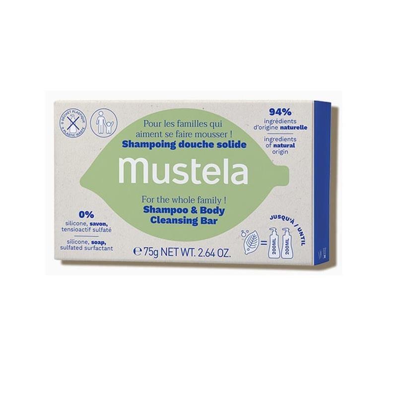 Mustela Shampoo & Body Cleanser Bar - Gentle Family Formula | 75g