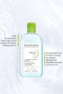 Bioderma Sebium H2O Micellar Water for Oily and Acne-Prone Skin - Gentle Makeup Remover & Skincare, 3.38 fl oz