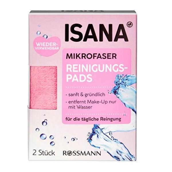 Isana Microfiber Facial Cleansing Pads - Reusable, Vegan & Dermatologically Tested | Gentle Deep Face Cleanse & Makeup Removal