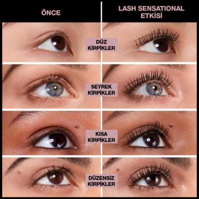 Maybelline Lash Sensational Full Fan Effect Mascara - Intense Black, Volumizing & Waterproof Formula