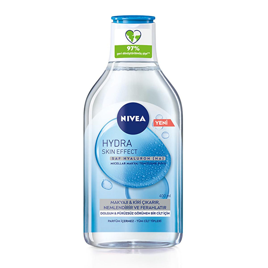 Nivea Hydra Skin Effect Micellar Makeup Cleansing Water - Gentle, Hydrating & Eco-Friendly Skincare for Sensitive Skin