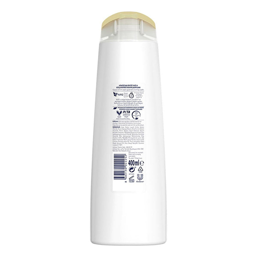 Dove Coconut Oil Shampoo - Natural, Vegan, Cruelty-Free Hair Care for Weak & Damaged Hair