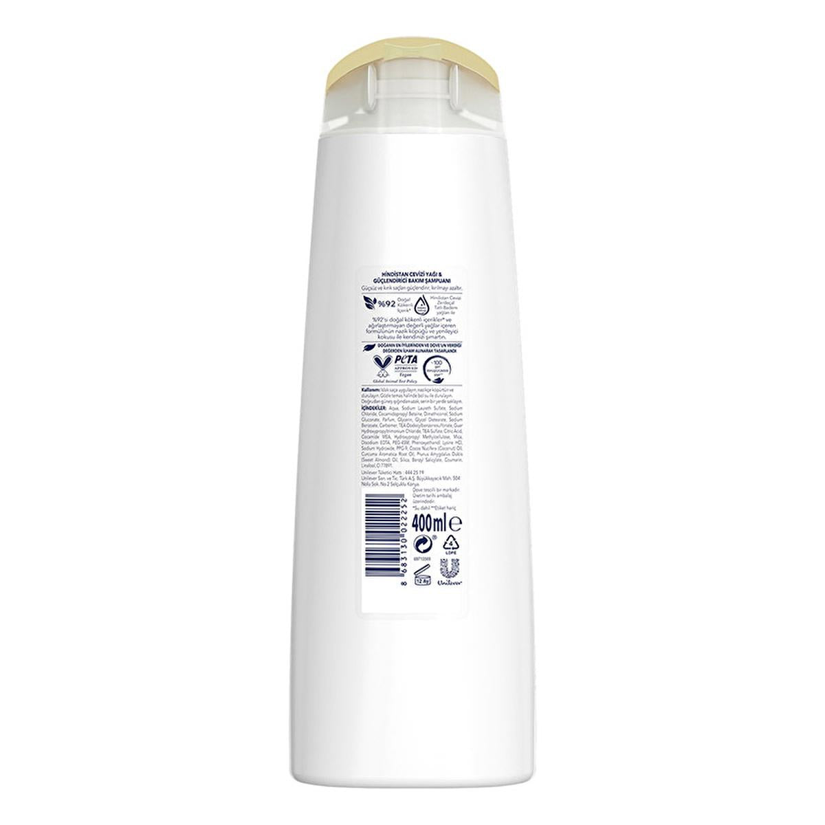 Dove Coconut Oil Shampoo - Natural, Vegan, Cruelty-Free Hair Care for Weak & Damaged Hair