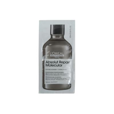 L'Oreal Professionnel Absolut Repair Molecular Shampoo: Repair Damaged Hair, Travel Size (0.34 fl oz)