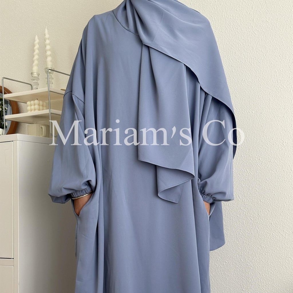 Mariam's Collection Mariam's Collection Hijab Attached Hooded Abaya With Pockets (MA0011) — detail shot 9