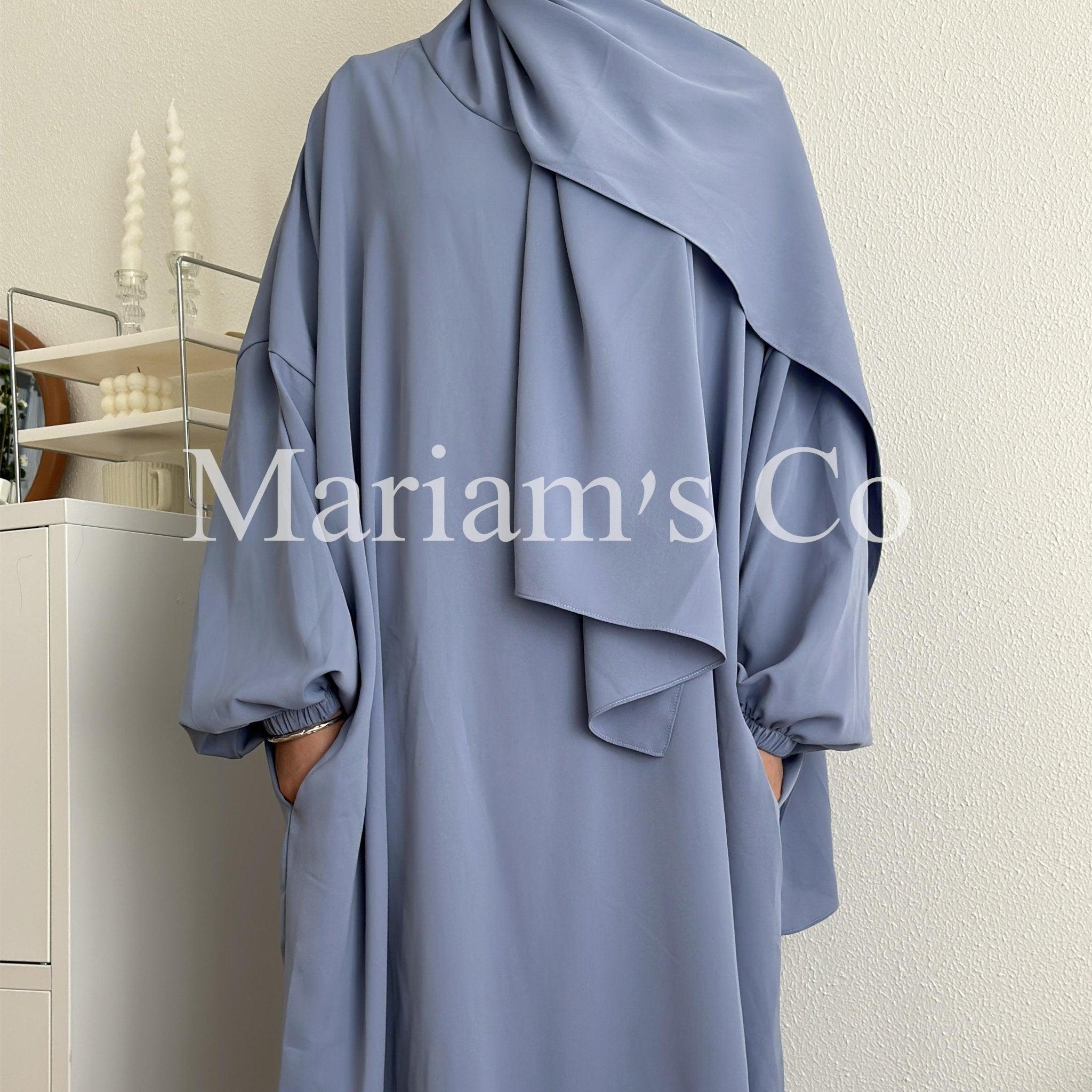 Mariam's Collection Mariam's Collection Hijab Attached Hooded Abaya With Pockets (MA0011) — detail shot 9