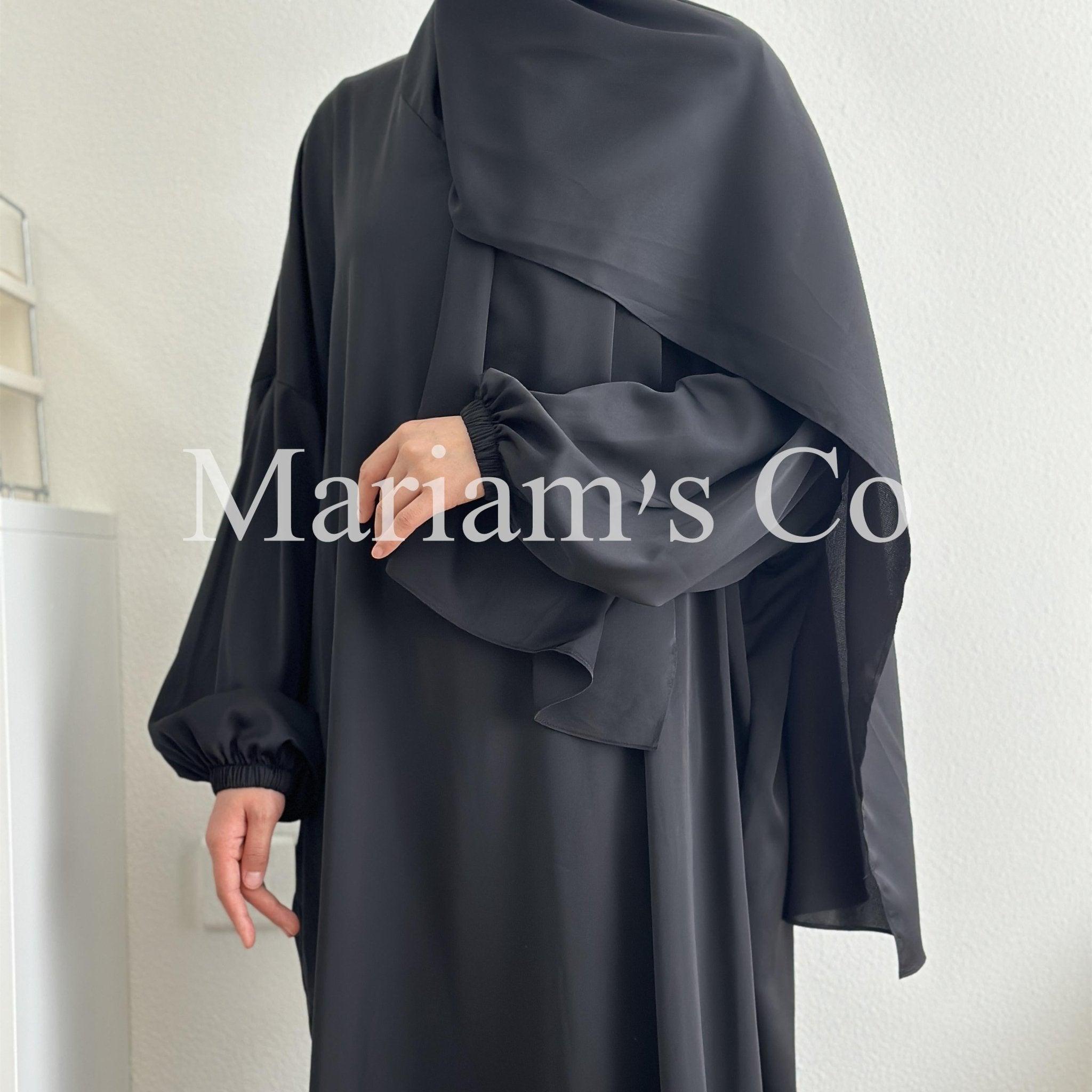 Mariam's Collection Mariam's Collection Hijab Attached Hooded Abaya With Pockets (MA0011) — Mariam's Collection branding close-up