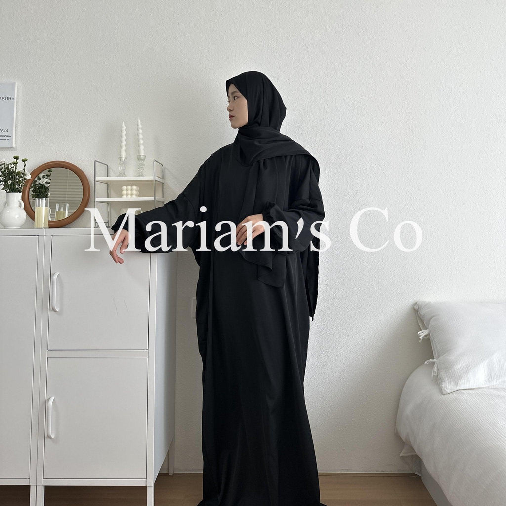 Mariam's Collection Mariam's Collection Hijab Attached Hooded Abaya With Pockets (MA0011) — detail shot 6