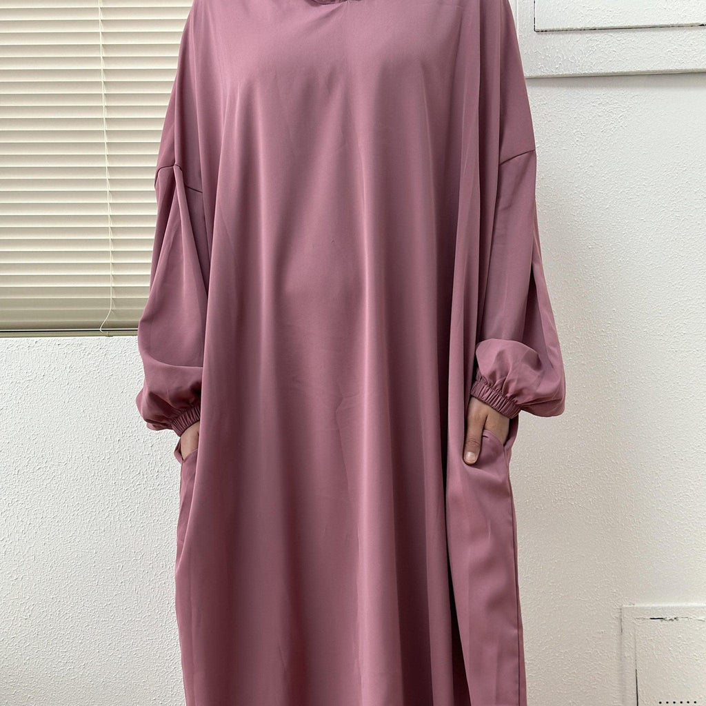Mariam's Collection Mariam's Collection Hijab Attached Hooded Abaya With Pockets (MA0011) — feature highlight
