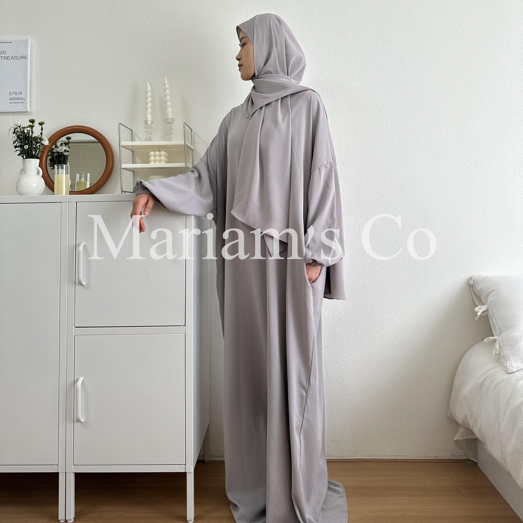 Mariam's Collection Mariam's Collection Hijab Attached Hooded Abaya With Pockets (MA0011) — comparison shot