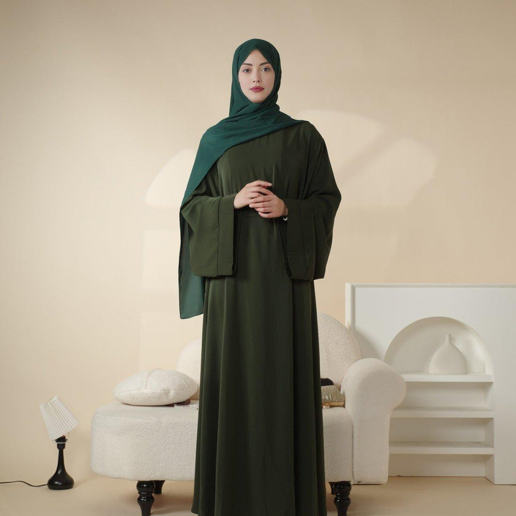 Mariam's Collection Mariam's Collection Soft Nidha Plain Abaya (MA005) — detail shot 6