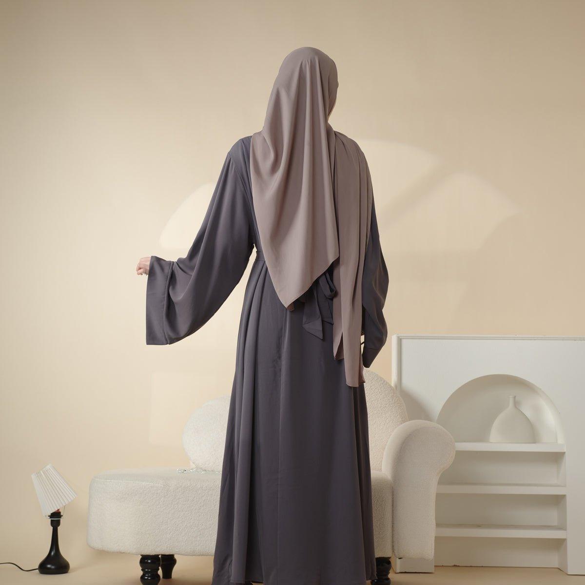 Mariam's Collection Mariam's Collection Soft Nidha Plain Abaya (MA005) — detail shot 8
