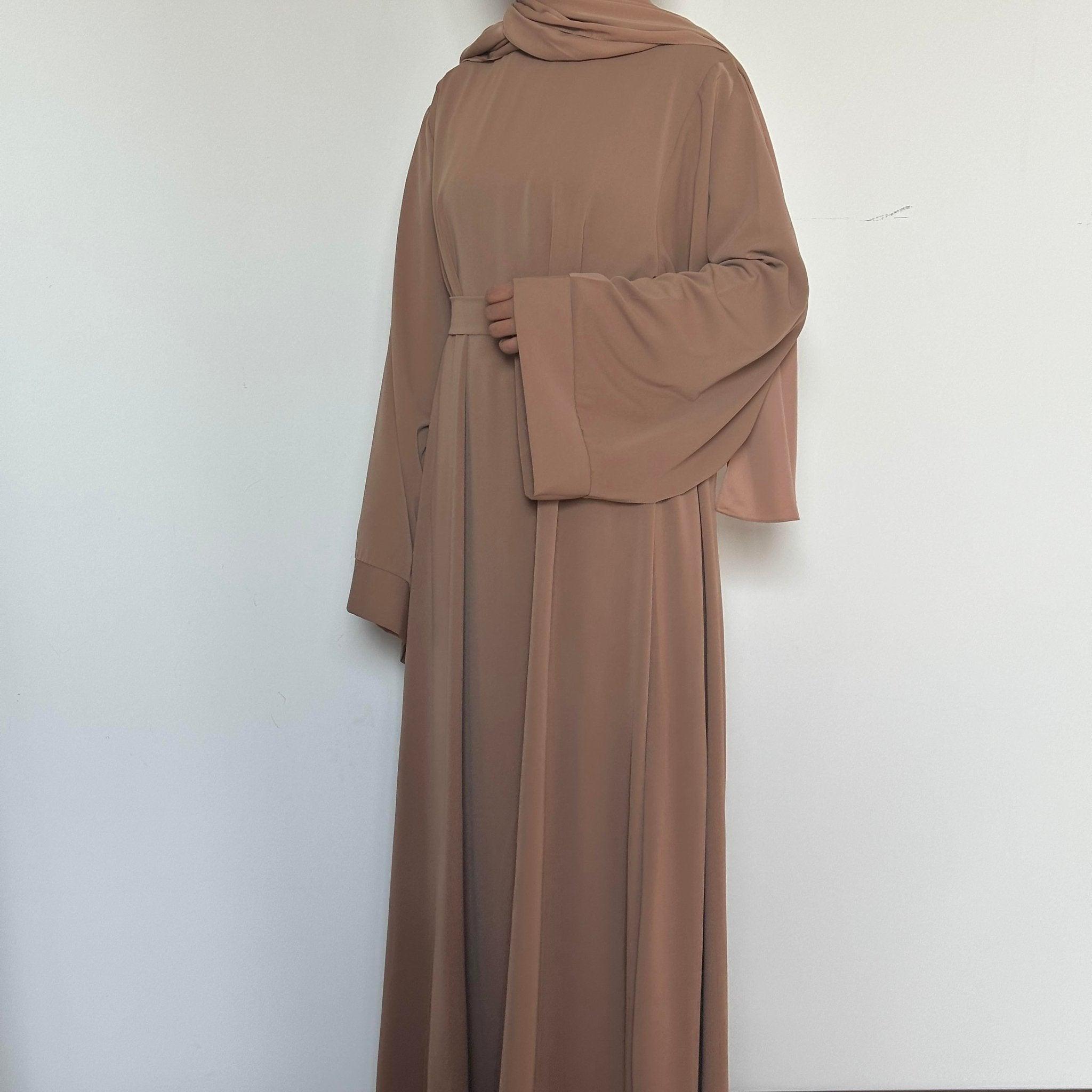 Mariam's Collection Mariam's Collection Soft Nidha Plain Abaya (MA005) — fabric or material detail