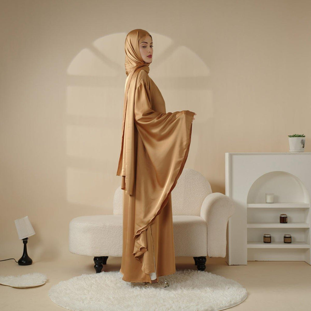 Mariam's Collection Luxury Satin Floaty Kaftan Abaya With Matching Hijab (MA054) — product category context
