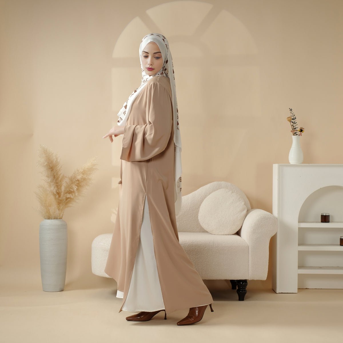 Mariam's Collection Casual Fashion Slit Abaya (MA063) — detail shot 6