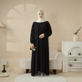 Mariam's Collection Macaron Color Shoulder Button Pullover Abaya (MA083) — side view