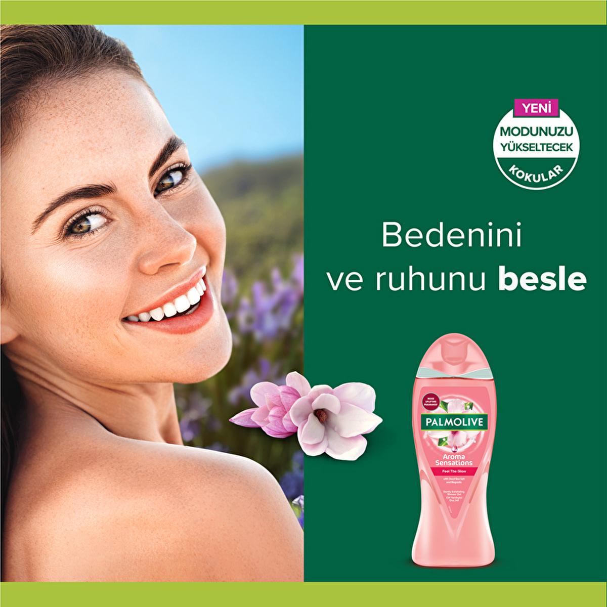Palmolive Aroma Sensations: Skin Rejuvenating Bath and Shower Gel with Magnolia & Dead Sea Salt - Natural Glow, Dermatologically Tested