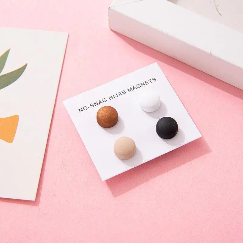 Mariam's Collection MAC001 Strong Metal Macaron color Hijab magnet, 8 pcs brooches — main product shot