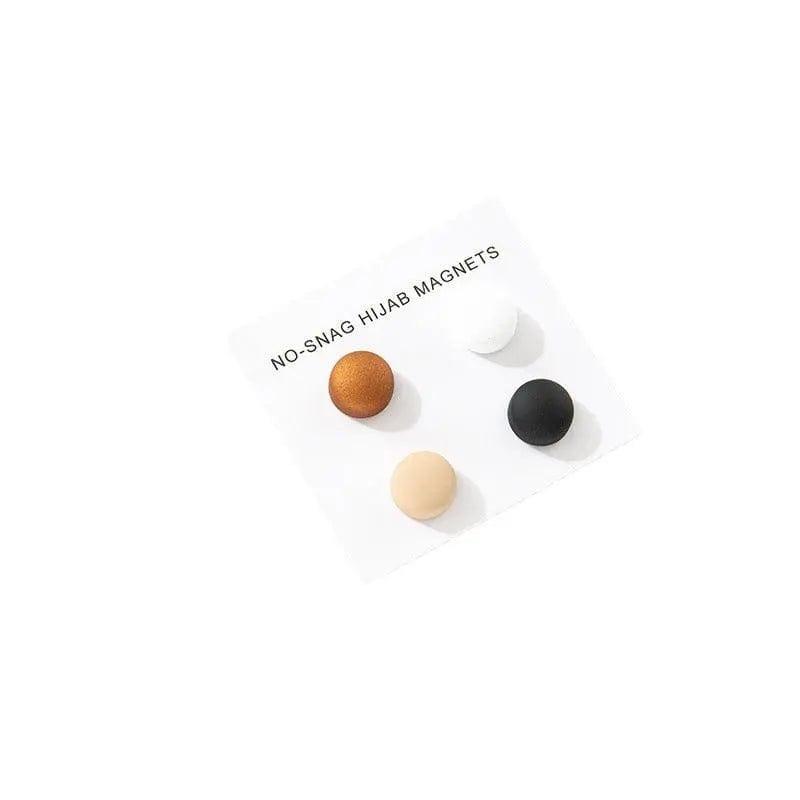 Mariam's Collection MAC001 Strong Metal Macaron color Hijab magnet, 8 pcs brooches — lifestyle worn / used context