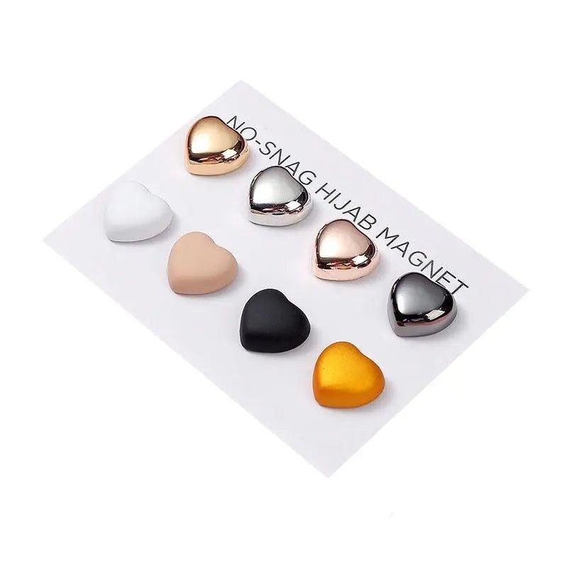 Mariam's Collection MAC002 Safe Macaron color Hijab Brooch, Strong Metal Brooches, 8 pcs brooches — Mariam's Collection branding close-up