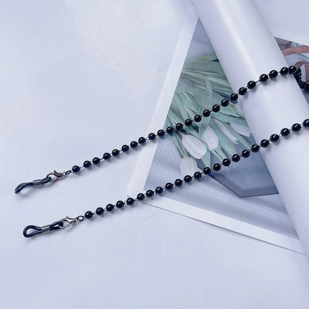 Mariam's Collection MAC006 Muslim hijab Mask Chain,Fashion Glasses Chain, pearl mask chain — Mariam's Collection branding close-up