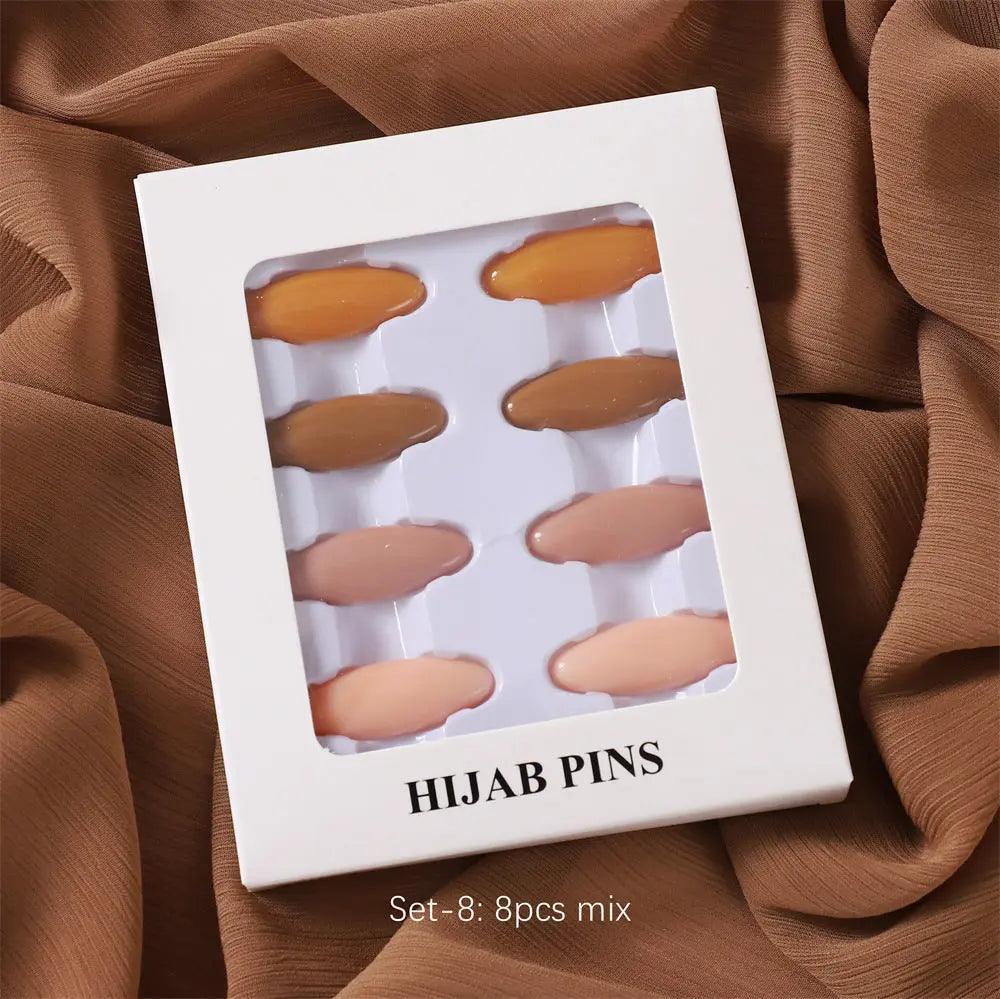Mariam's Collection MAC008 Hijab pins, 8 pcs hijab pins — fabric or material detail