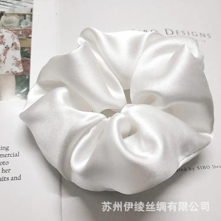Mariam's Collection Mariam's Collection MAC010 hijab scrunchies, silk hair ribbon — flat-lay composition