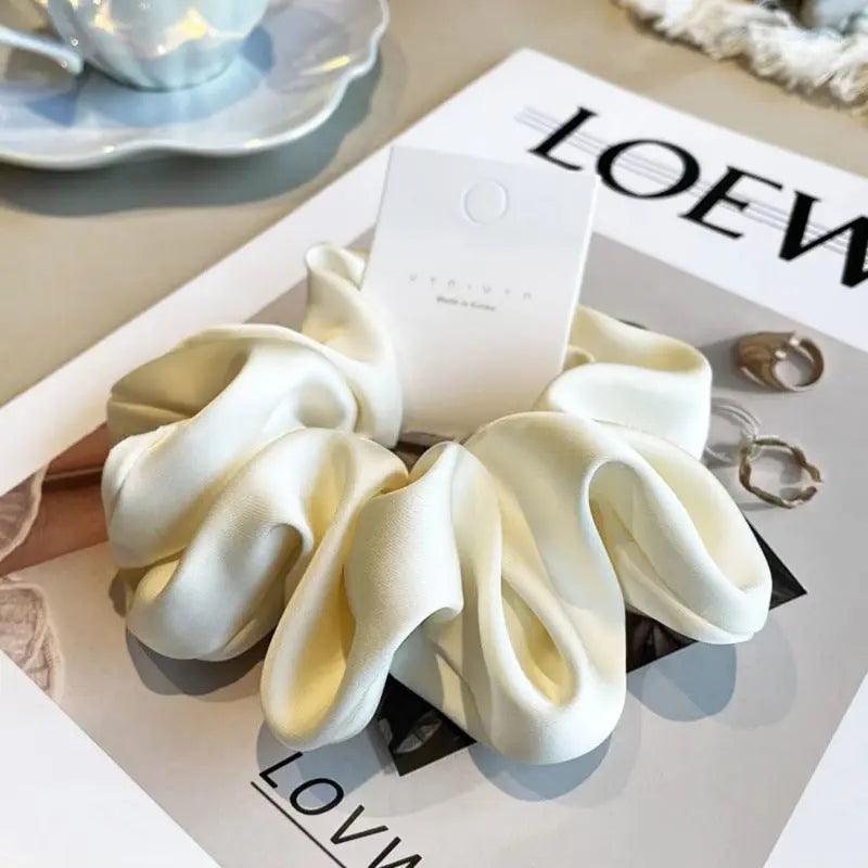 Mariam's Collection Mariam's Collection MAC011 hijab scrunchies，satin hair accessories — lifestyle worn / used context