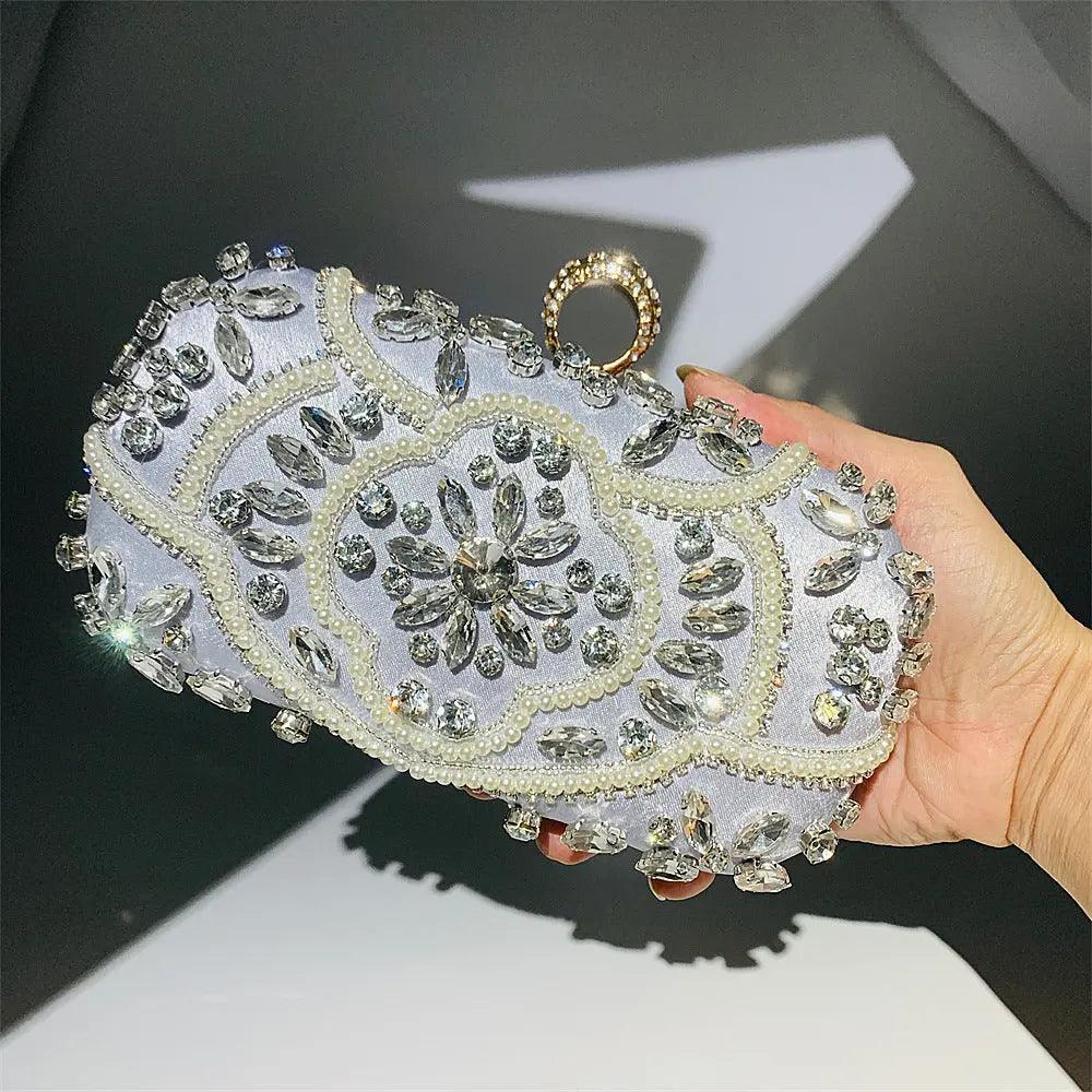 Mariam's Collection Mariam's Collection MAC013 Luxury Handbag,Diamond Cheongsam Bag — construction detail