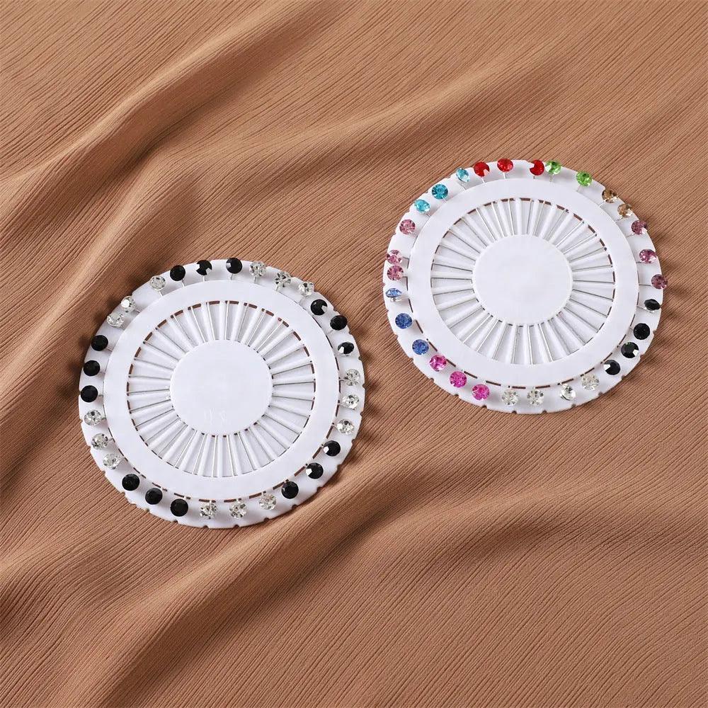 Mariam's Collection MAC020 Hijab Pin, 30pcs Colorful Crystal Hijab Pins — detail shot 6
