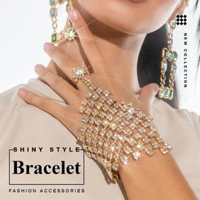 Mariam's Collection MAC029 Stunning Rhinestone Finger Bracelet