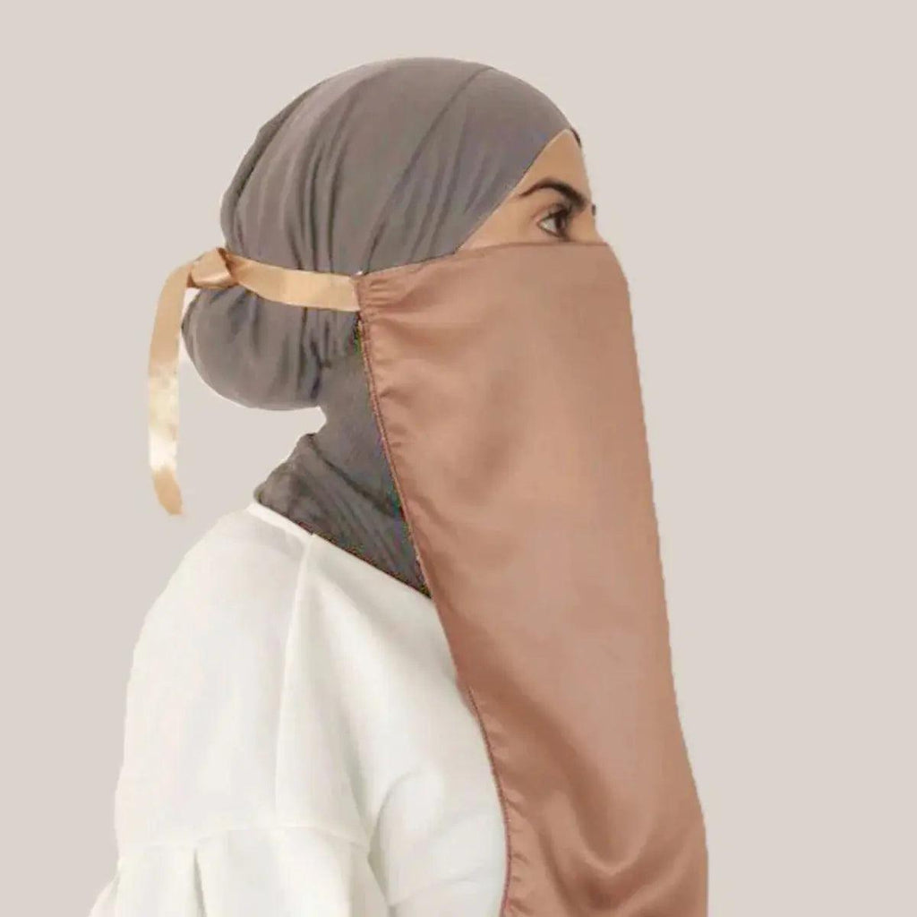 Mariam's Collection Mariam's Collection Satin Breathable Niqab for Women (MAC030) — main product shot