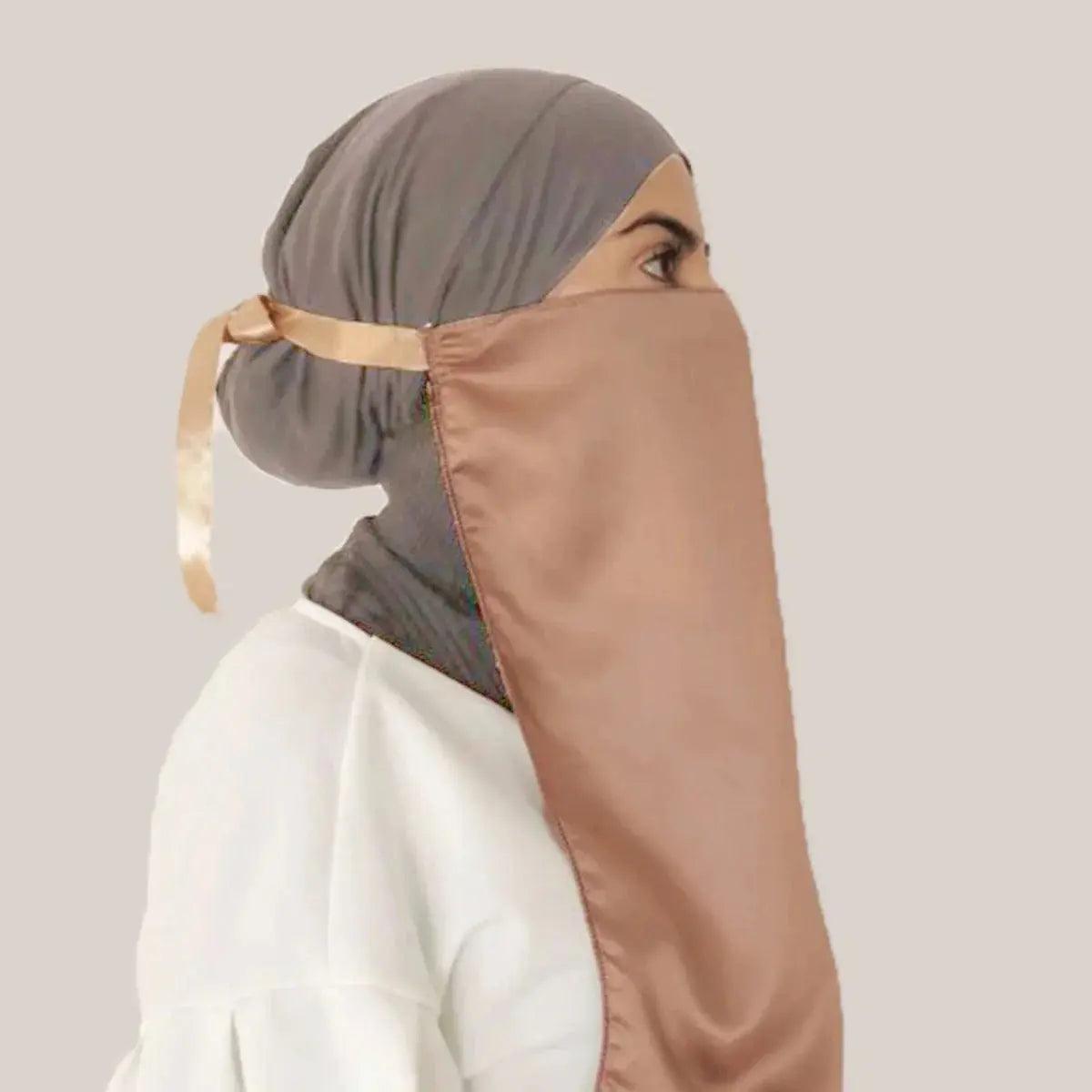 Mariam's Collection Mariam's Collection Satin Breathable Niqab for Women (MAC030) — main product shot