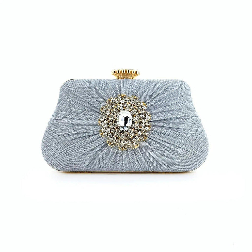 Mariam's Collection Mariam's Collection MAC033 Women's Pleated Craft Rhinestone Bag — detail shot 9