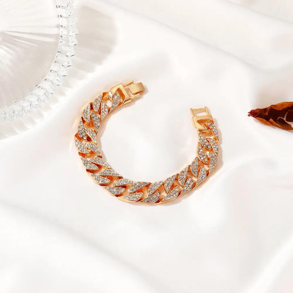 Mariam's Collection Mariam's Collection MAC036 wide flash diamond bracelet — Mariam's Collection branding close-up