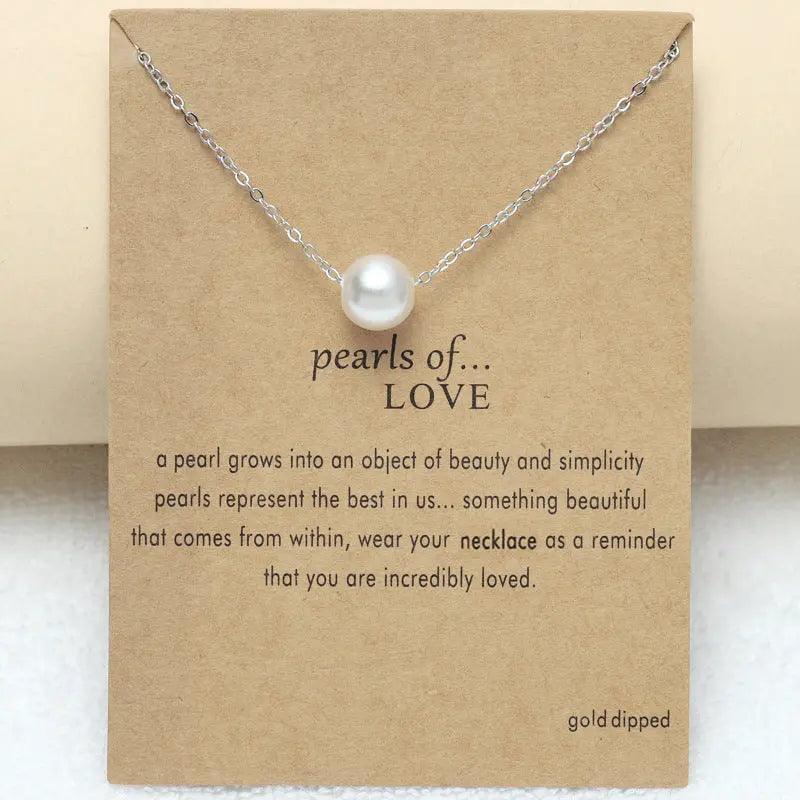 Mariam's Collection Mariam's Collection MAC042 freshwater pearl clavicle chain — detail shot 6