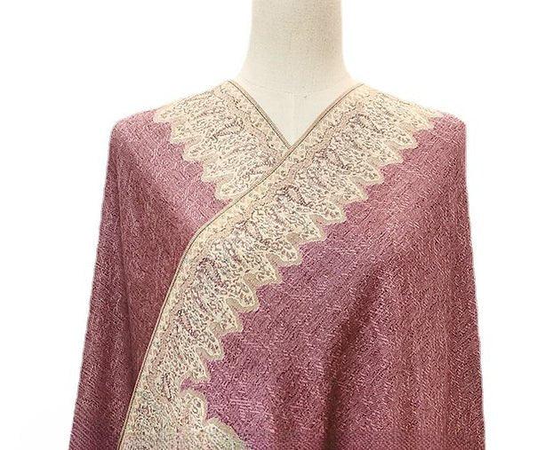 Mariam's Collection MAC044 Bohemian Style Multicolor Retro Jacquard Cashew Long Tassel Scarf — lifestyle worn / used context