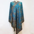 Mariam's Collection MAC044 Bohemian Style Multicolor Retro Jacquard Cashew Long Tassel Scarf — main product shot