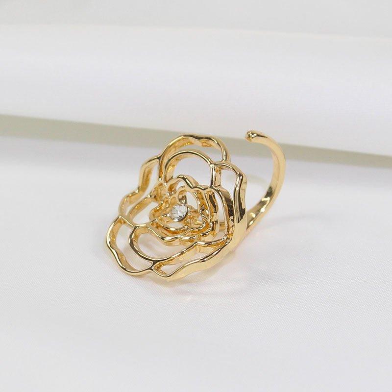 Mariam's Collection Mariam's Collection MAC046 Adjustable Hollow Camellia Diamond Ring — product category context
