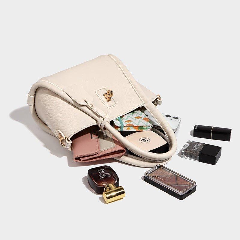 Mariam's Collection MAC048 Simple And Elegant Hand-held Cross-body Tote Bag — Mariam's Collection branding close-up