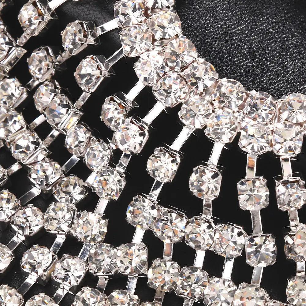 Mariam's Collection Mariam's Collection MAC051 Rhinestone Chain Tassel Headpiece — lifestyle worn / used context