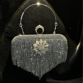 MAC056 Tassel Evening Clutch Bag Luxury Rhinestones Party Prom Purse Handbag…