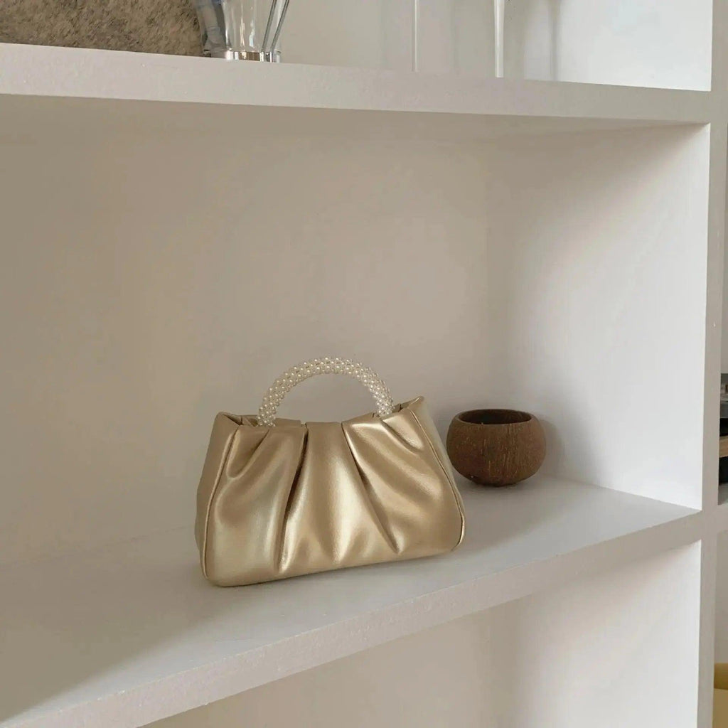 Mariam's Collection Mariam's Collection MAC062 Soft Leather Pearl Clutch Evening Bags — product category context