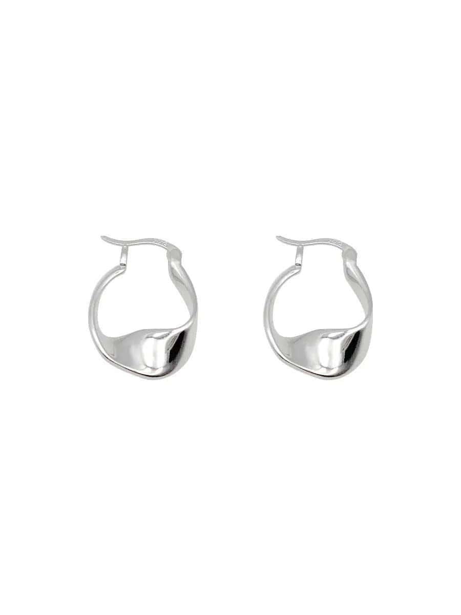 Mariam's Collection Mariam's Collection MAC063 Filled Twisted Ear Buckle Earrings — Mariam's Collection branding close-up