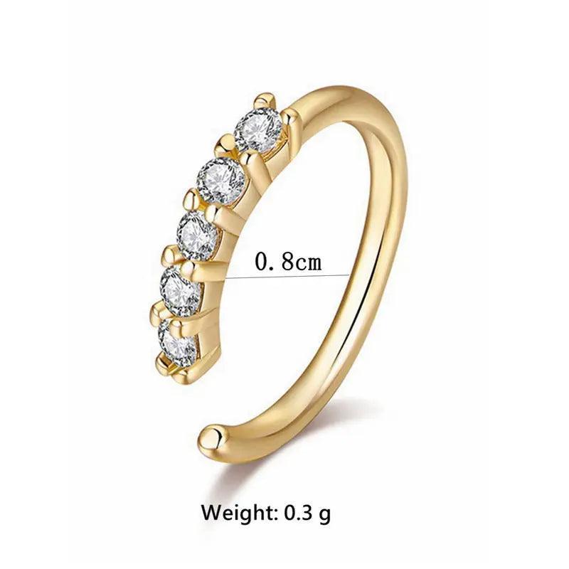 Mariam's Collection Mariam's Collection MAC066 Minimalist Openable Helix Hoop Nose Ring — construction detail