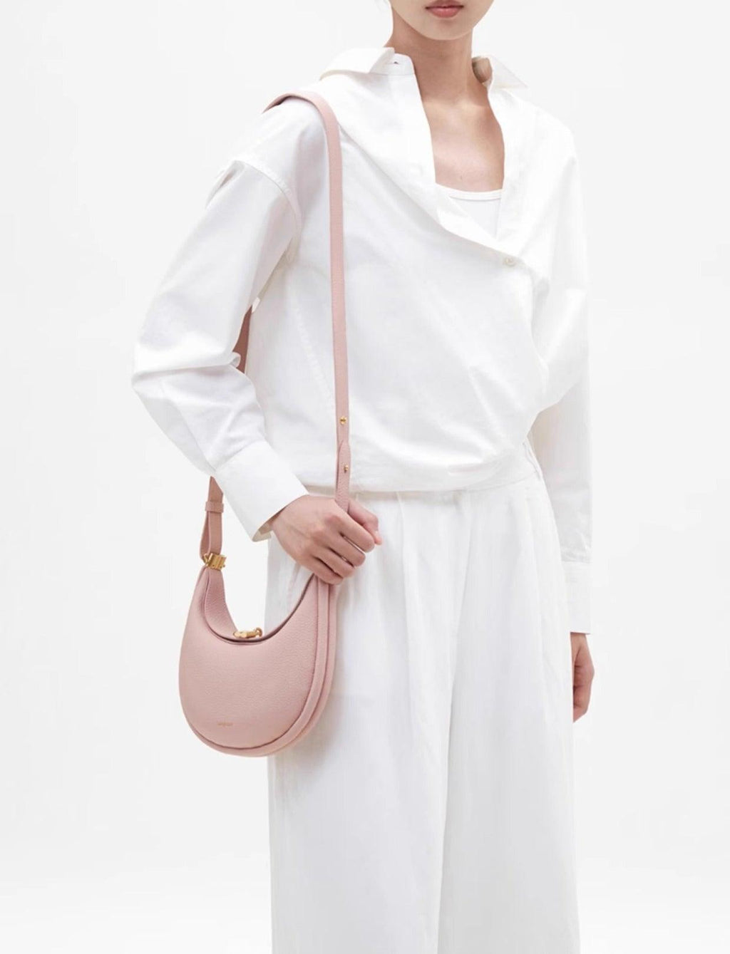 Mariam's Collection Fashionable And Changeable Cowhide Moon Bag (MAC069) — detail shot 8