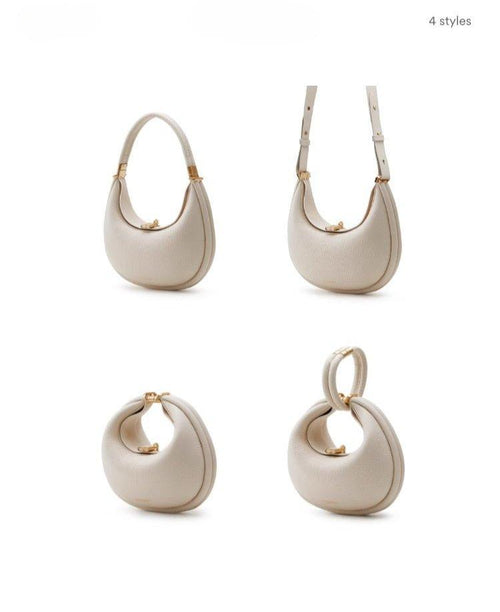 Fashionable And Changeable Cowhide Moon Bag (MAC069)